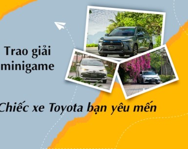 Kết quả minigame “Chiếc xe Toyota bạn yêu mến”